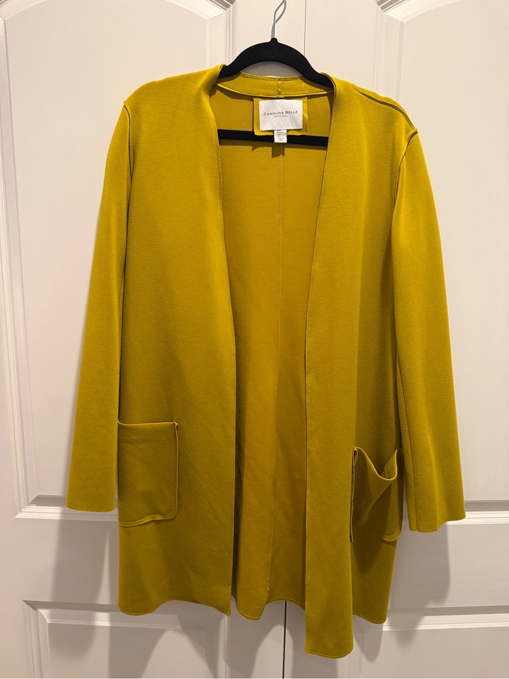 Carolina Belle Mustard Yellow Open Front Cardigan Super Soft!!! - Picture 1 of 2